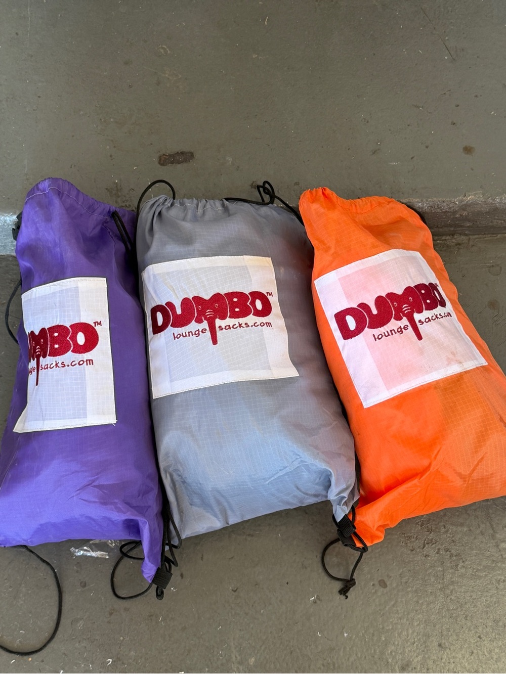 Dumbo Lounge Sacks Inflatable Loungers – Set of 3 – Camping Beach Outdoor